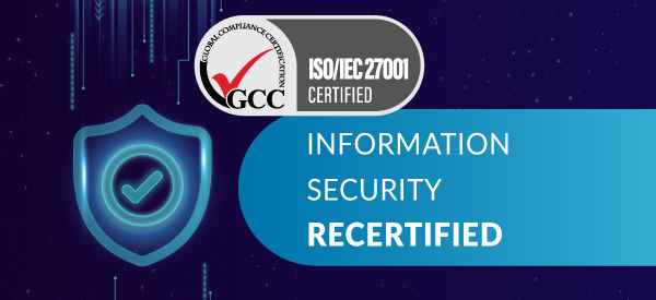 Re-certification of ISO/IEC 27001 Information Security Management System